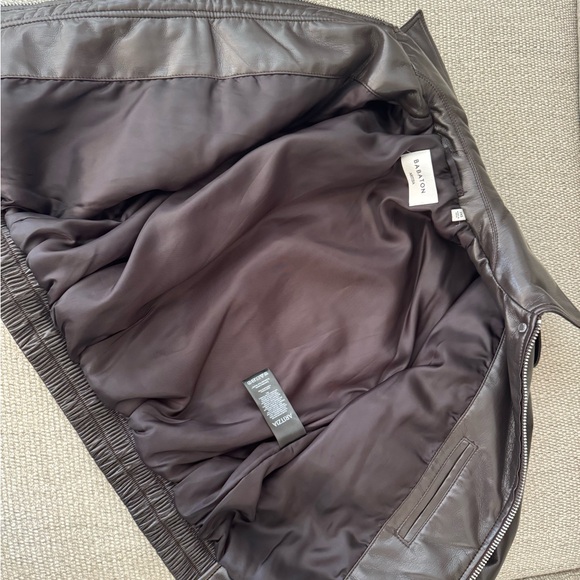 Aritzia Babaton Dark Brown Croft Leather Jacket - Picture 5 of 6